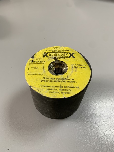 Krzemex Ø70x60 M14 gr 320 8500об.хв Абразивна корундова шарошка