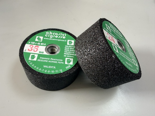 Ø100x46 M14 gr.36 Abrasivi сigiesse Абразивна корундова шарошка