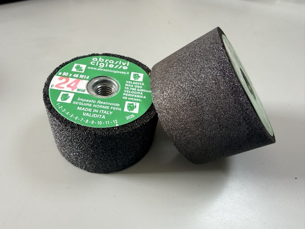 Ø80x46 M14 gr.24 Abrasivi сigiesse Абразивна корундова шарошка
